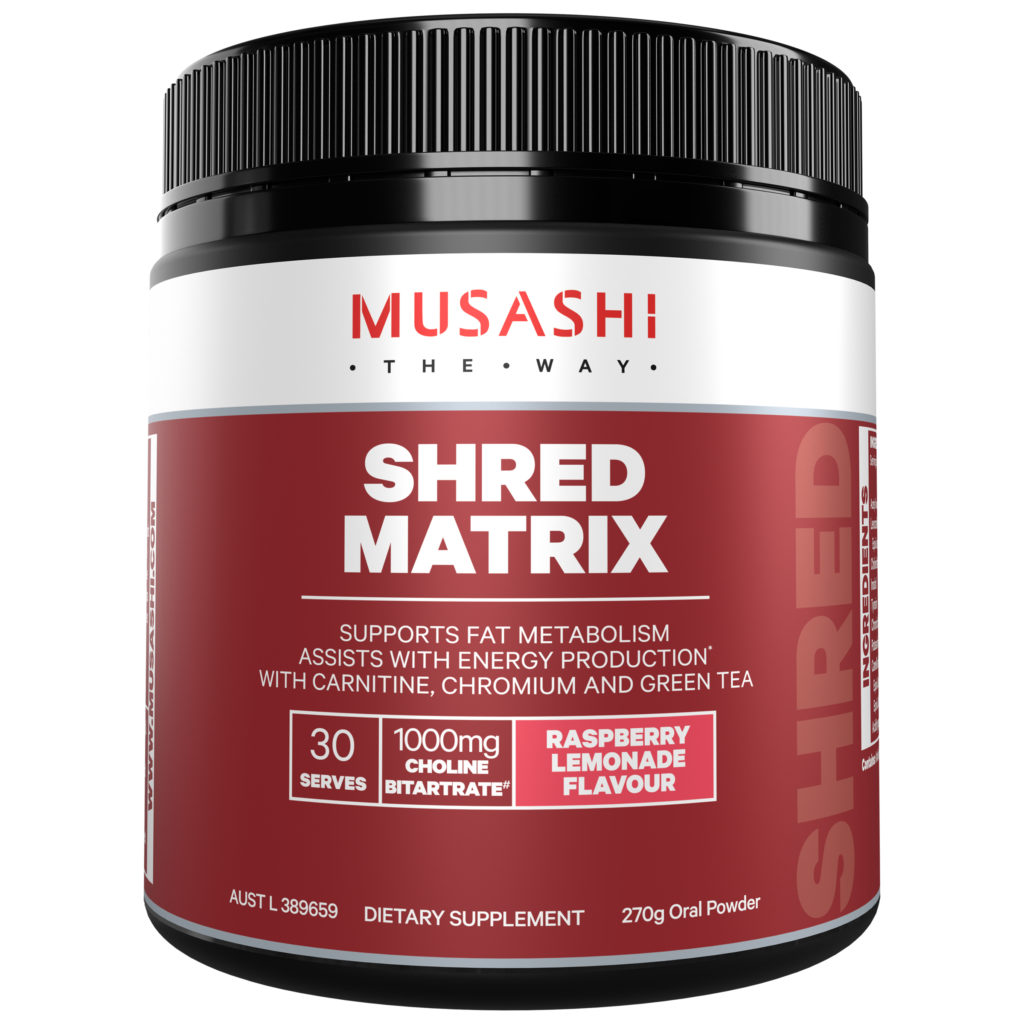 Be the first to review “Musashi Shred Matrix Raspberry Lemonade 270g ...
